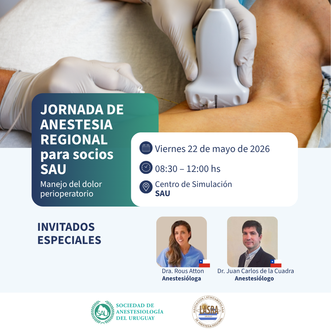 JORNADA DE ANESTESIA REGIONAL para socios SAU